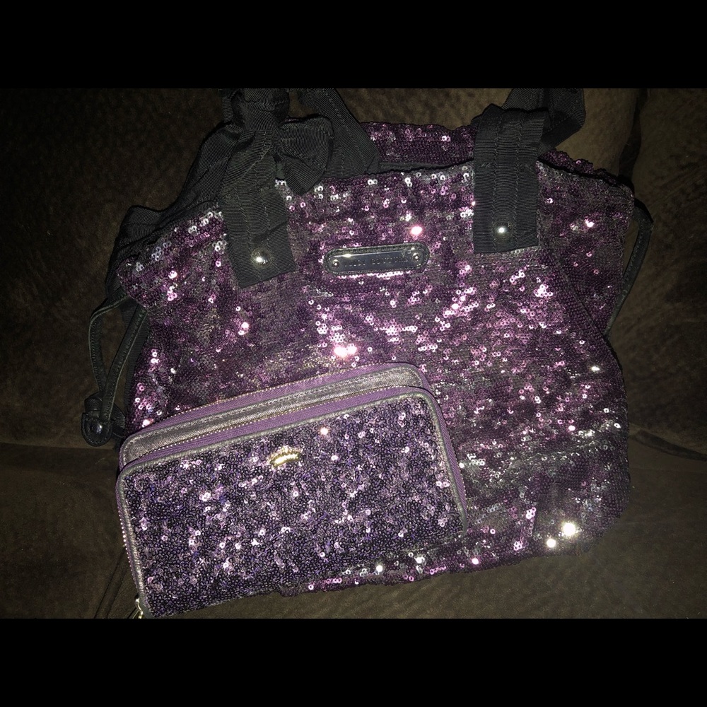Juicy sequin handbag and matching wallet!